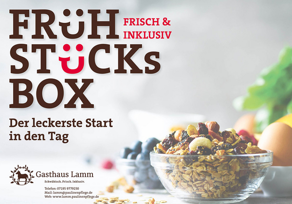 Sonntags-Frühstücksbox frisch & inklusiv  