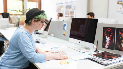 Lernen in der Paulinenpflege, Ausbildung, Mediengestalter