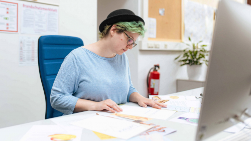 Lernen in der Paulinenpflege, Ausbildung, Mediengestalter