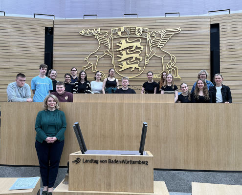 Berufliches Gymnasium bei Landtagsbesichtigung