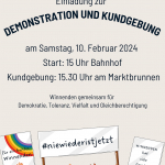 Kundgebung für Demokratie am 10.2.2024 in Winnenden