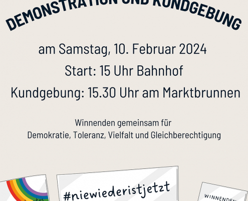 Kundgebung für Demokratie am 10.2.2024 in Winnenden